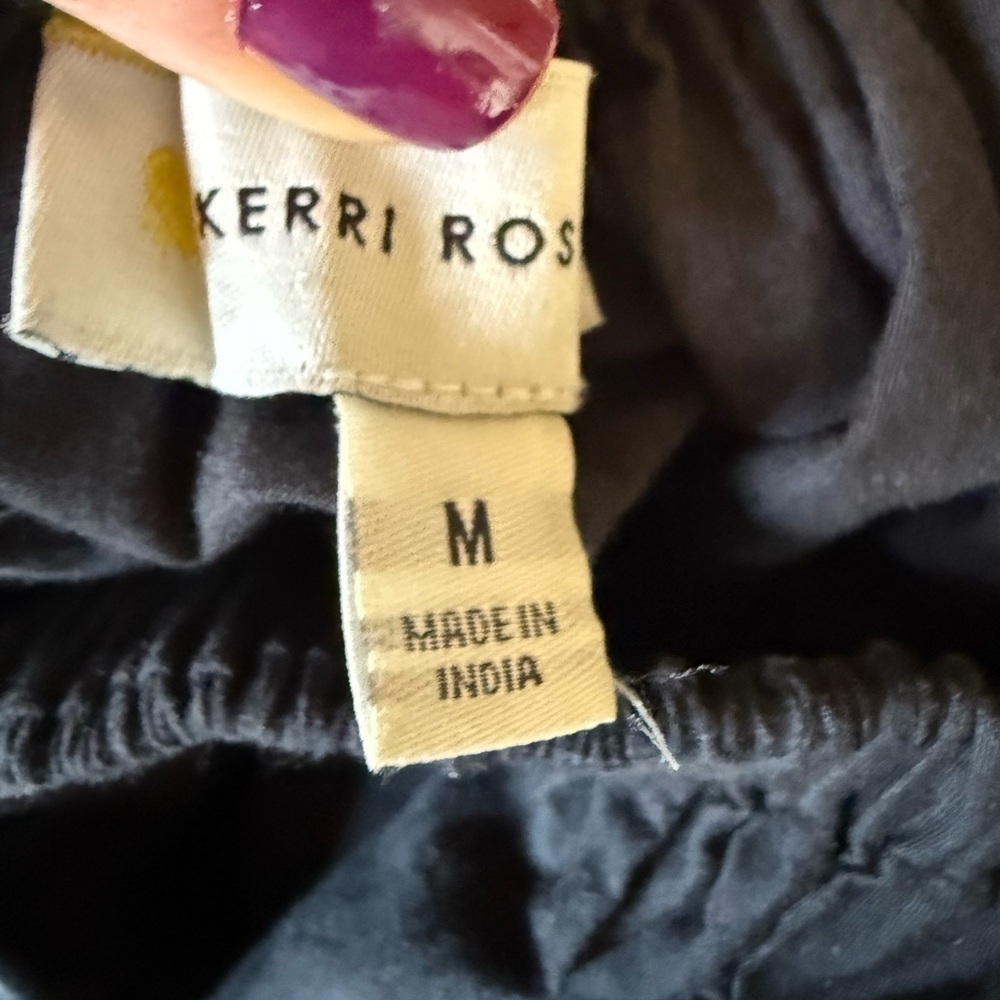 Kerri Rosenthal Tailor Embroidered Hearts black Dress Size Medium - Picture 11 of 12